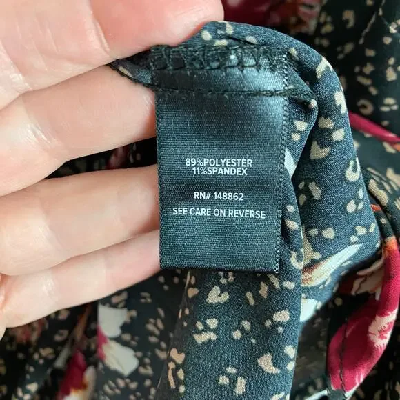 Torrid Black Floral Babydoll Top Sz.3 - Picture 12 of 14